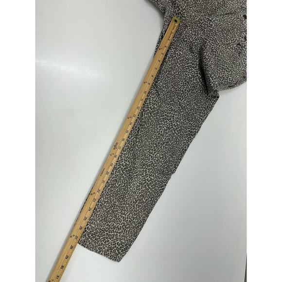 Liz Claiborne Liz Wear Womens Jeans Size 14 Petite Animal Print Brown Denim - Picture 8 of 10